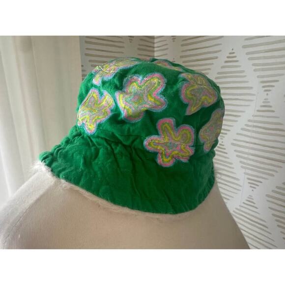 Y2K Vintage Green Hand-painted Groovy Flowers with Fuzzy Interior main image 3